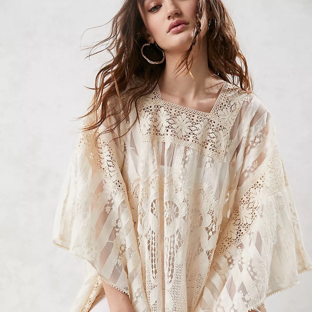 NWT Anna Sui Euphoria M/L Lace Kaftan